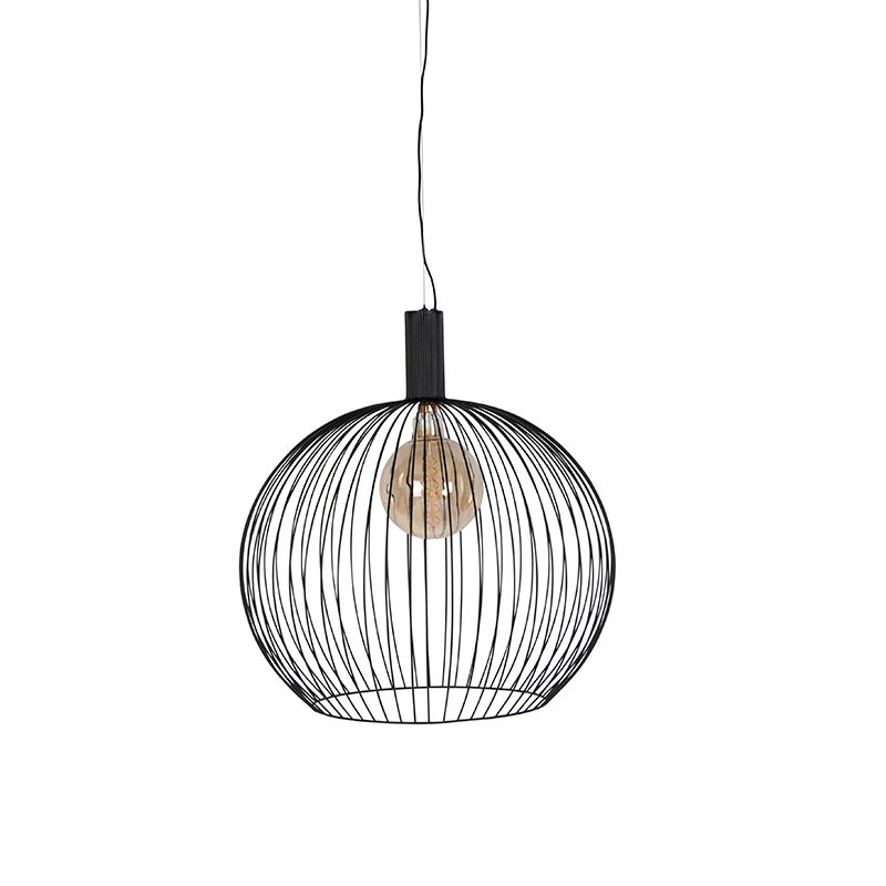 Design hanglamp rond zwart 70 cm - Dos