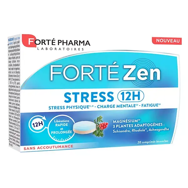 Forté Pharma Forté Zen Stress 12H Magnésio Vitamina B6 20 comprimidos de duas camadas