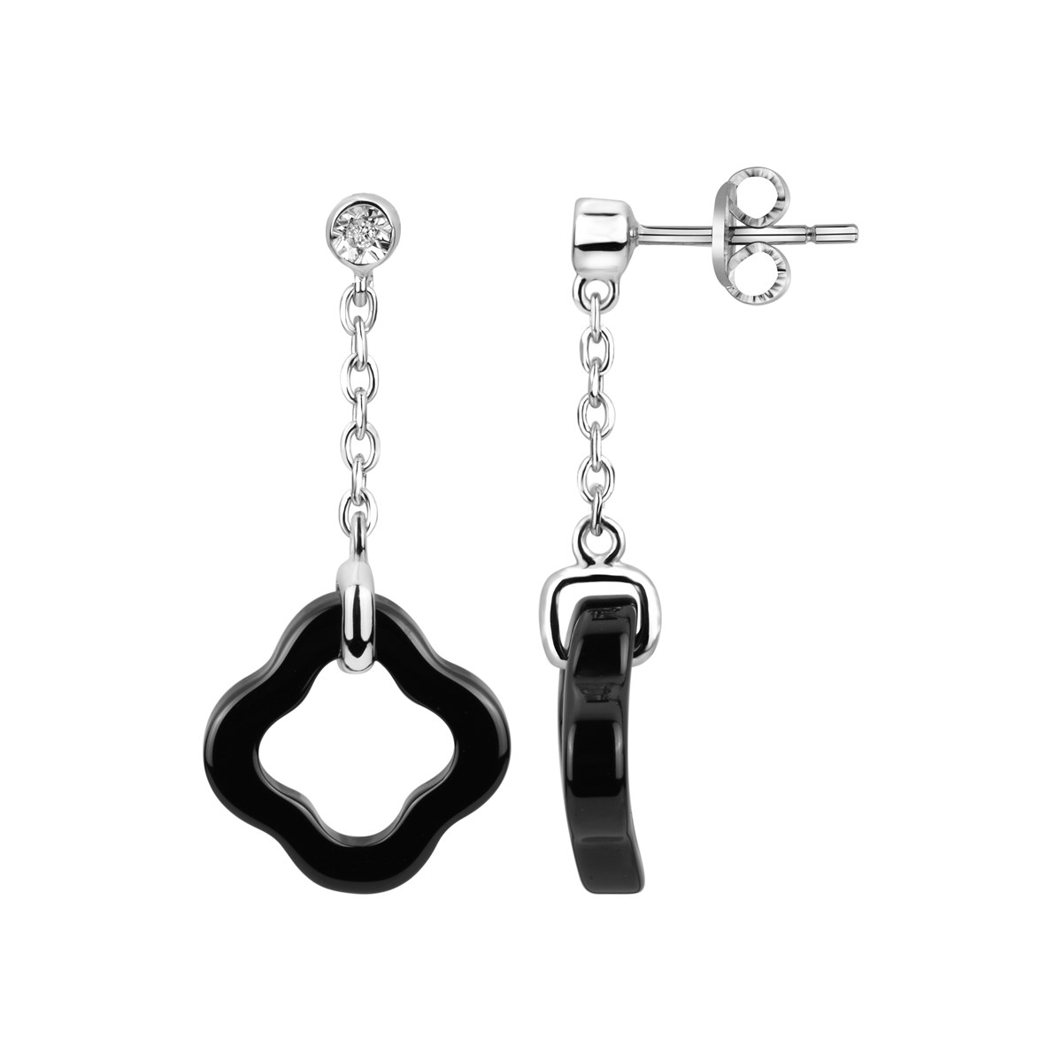 Boucles d'oreilles pendantes en Argent