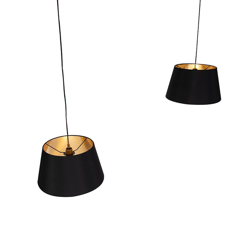 Moderne hanglamp zwart 2-lichts- Lofty