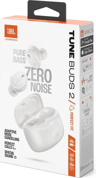 JBL Tune Buds 2 Blanc Écouteurs True Wireless