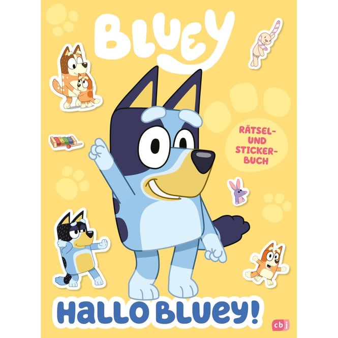 Bluey - Hallo Bluey - Rätsel- und Stickerbuch
