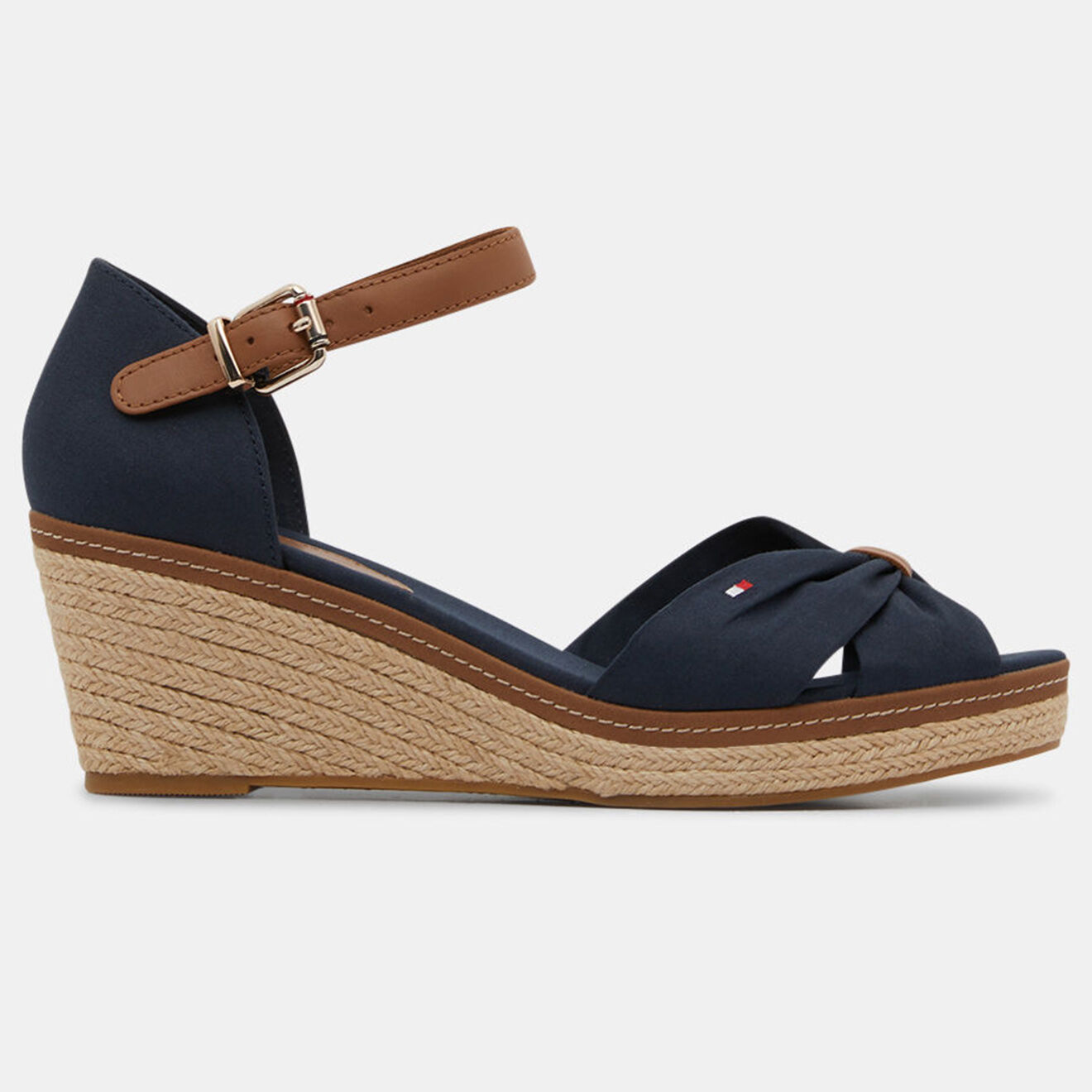 Tommy Hilfiger Sandales compensées Iconic Elena bleu marine - Talon 6 cm