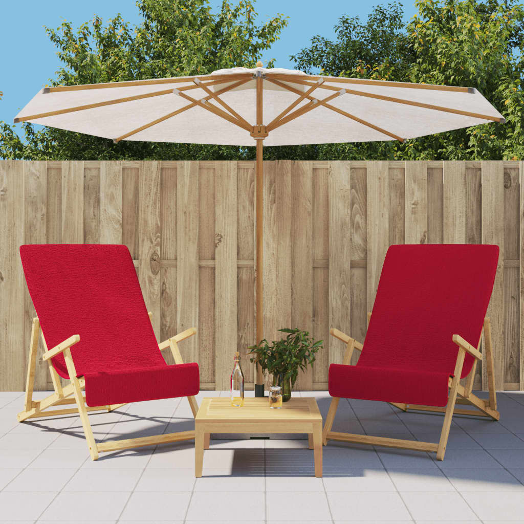 vidaXL Strandlakens, 2 stuks, bordeauxrood, 60x135 cm, stof, 400 g/m²