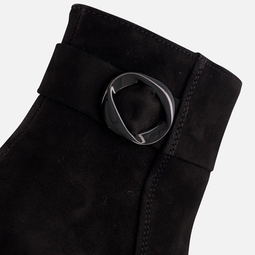 Gabor Enkellaarsjes zwart Suede