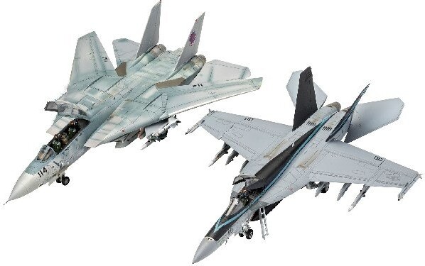 Revell - F/A-18E Super Hornet + F-14D Tomcat - 1:72 - Level 4 - 05677