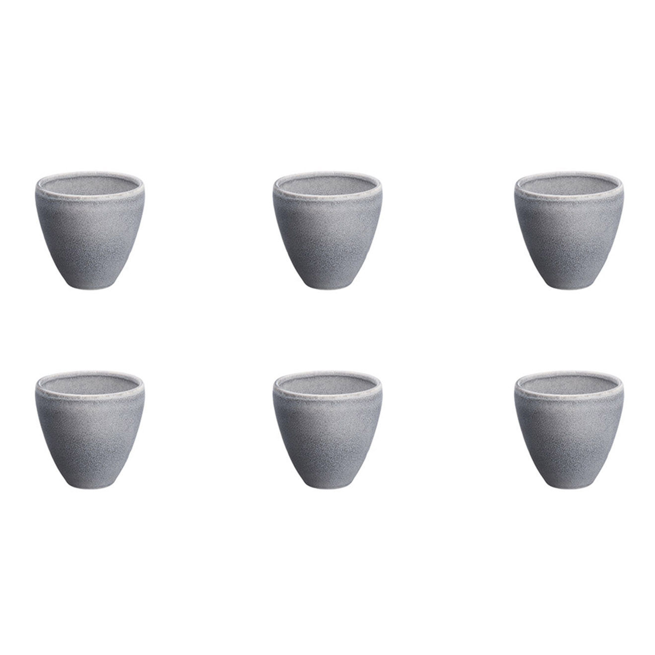 Bjorn 6 Tasses en Grès Stone gris clair - 15 cl