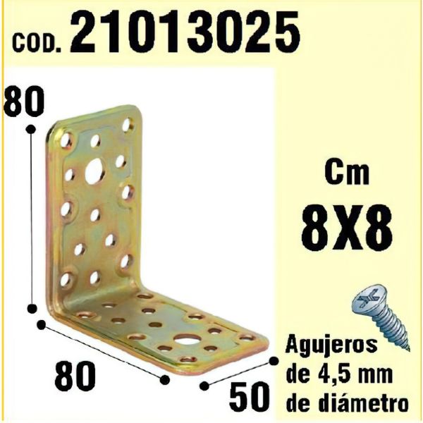 WOLFPACK Soporte para Madeira Ángulo 50x80x80 mm. Af 21013025