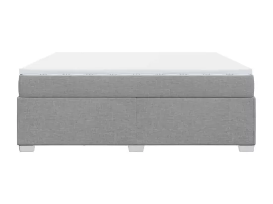 Sommier à lattes de lit avec matelas Gris clair 180x200cm Tissu