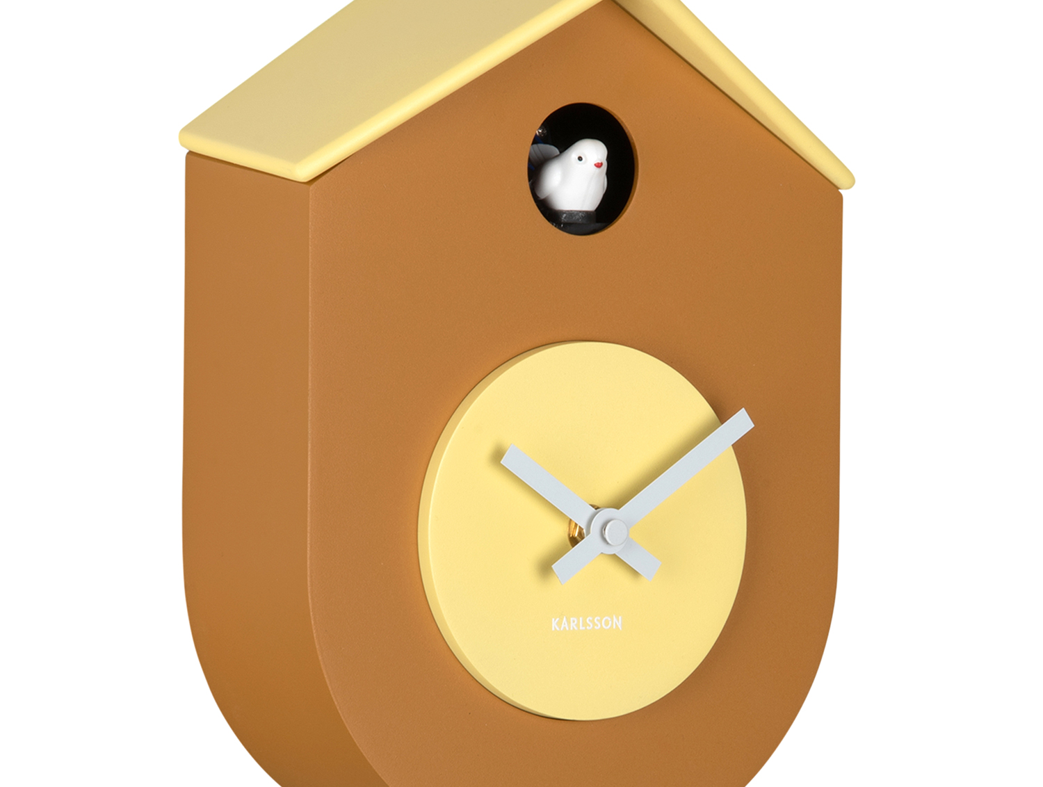 Wandklok Grato Cuckoo - geel