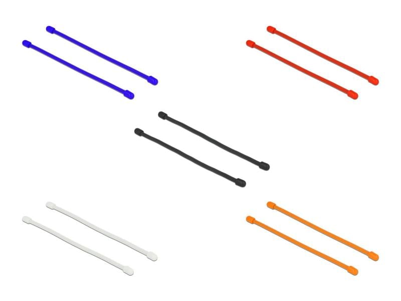 Delock Kabelbinder 250 mm x 4 mm Mehrfarbig, 10 Stück Delock Kabelbinder biegsam L 150 x B 4 mm farbig sortiert Set 10 Stück