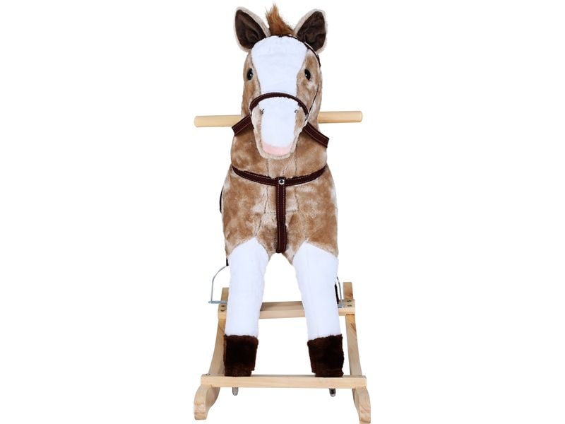 Knorrtoys Schaukelpferd Levi Braun/Weiss Schaukelpferd