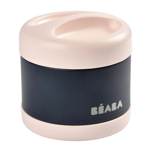 Portion inox isotherme 500 ml Light pink / Night blue - BEABA