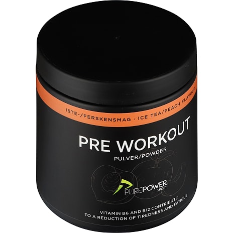 Pre workout m. Iste-/Ferskensmag