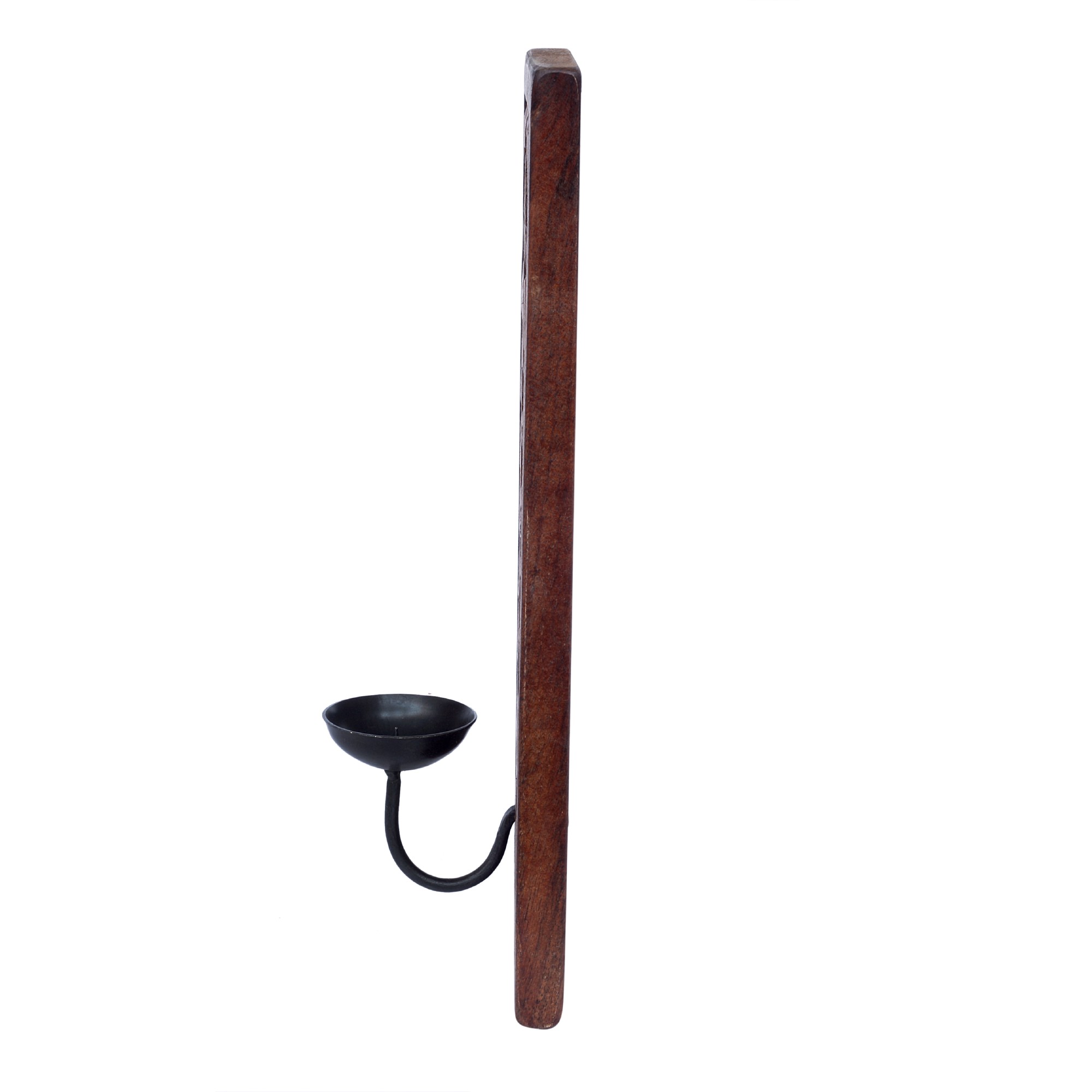 Wandkerzenhalter Holzschnitzerei, T ca. 2 cm, B ca. 10 cm, H ca. 38 cm von fischer's lagerhaus