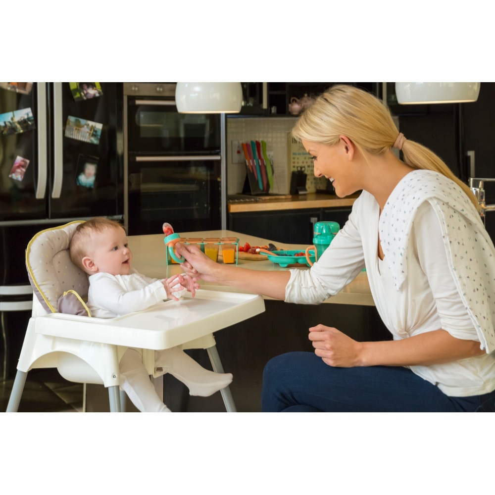 ClevaMama ClevaFeed Baby-Fruchtsauger mit zusätzlichem Sauger