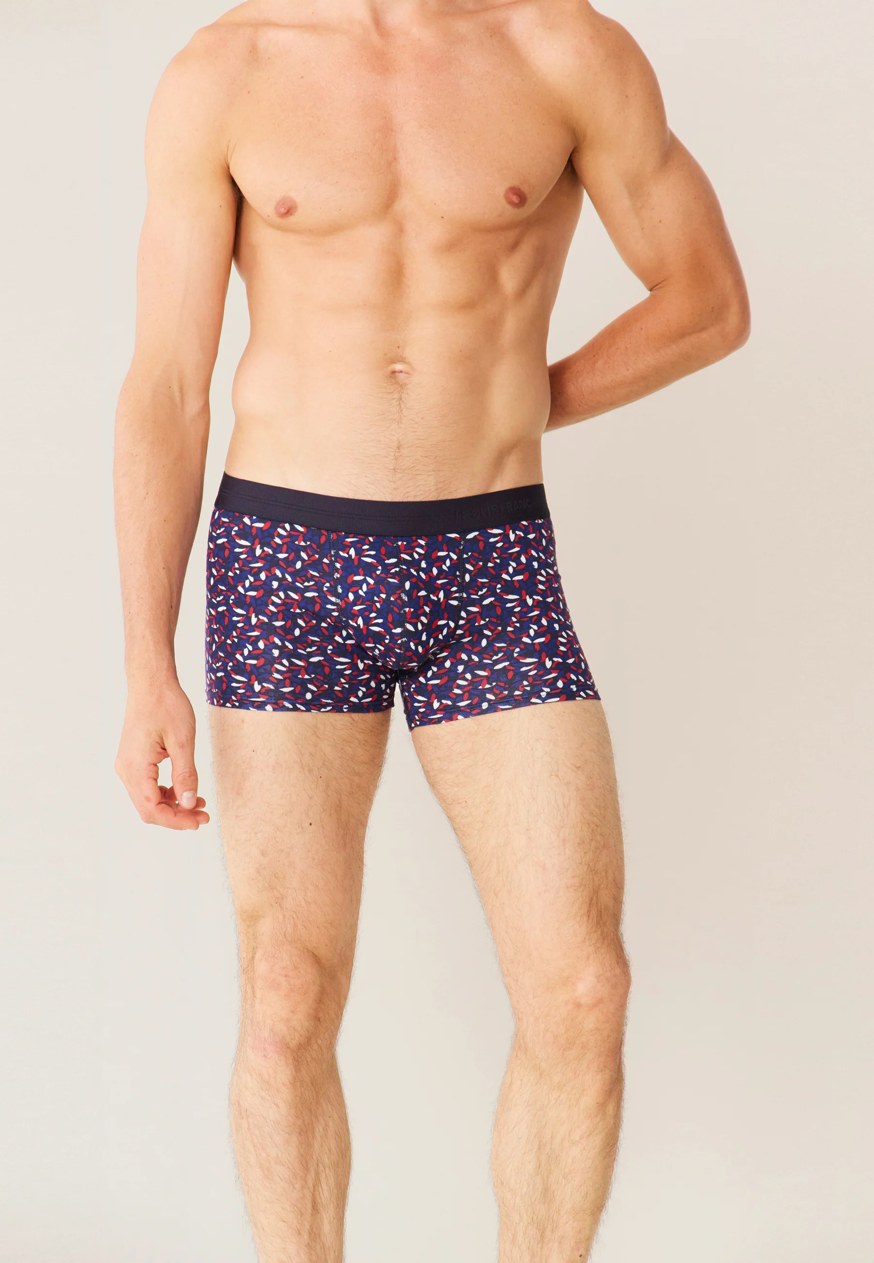 Boxer en coton-Marius Imprimé Gavotte Marine Indigo
