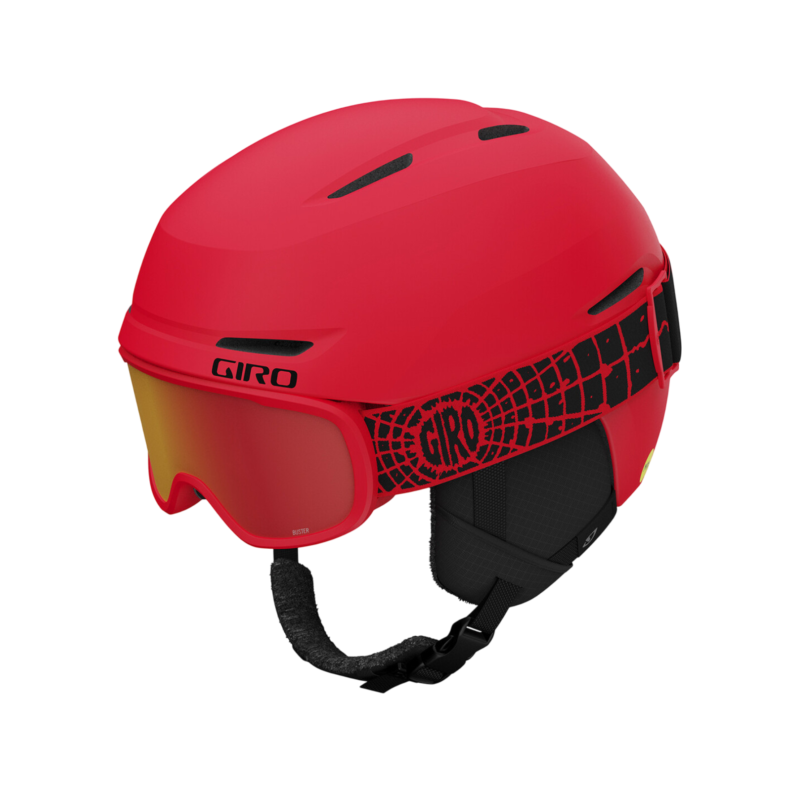 Skihelm Spur Flash Combo matte bright red