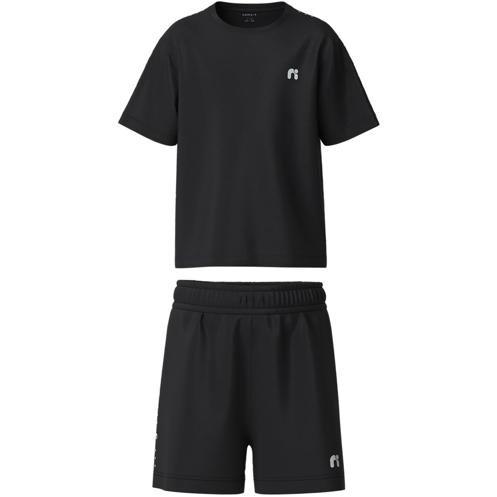 Køb Name It Black Nkndemu Ss Nreg Shorts Sæt