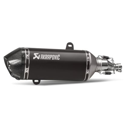 Silencieux Akrapovic Inox noir embout Carbone - Noir