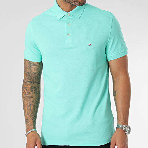 Polo Manches Courtes 1985 Slim 7771 Turquoise