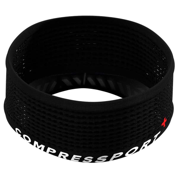 Visière running COMPRESSPORT SPIDERWEB HEADBAND ON/OFF BLACK