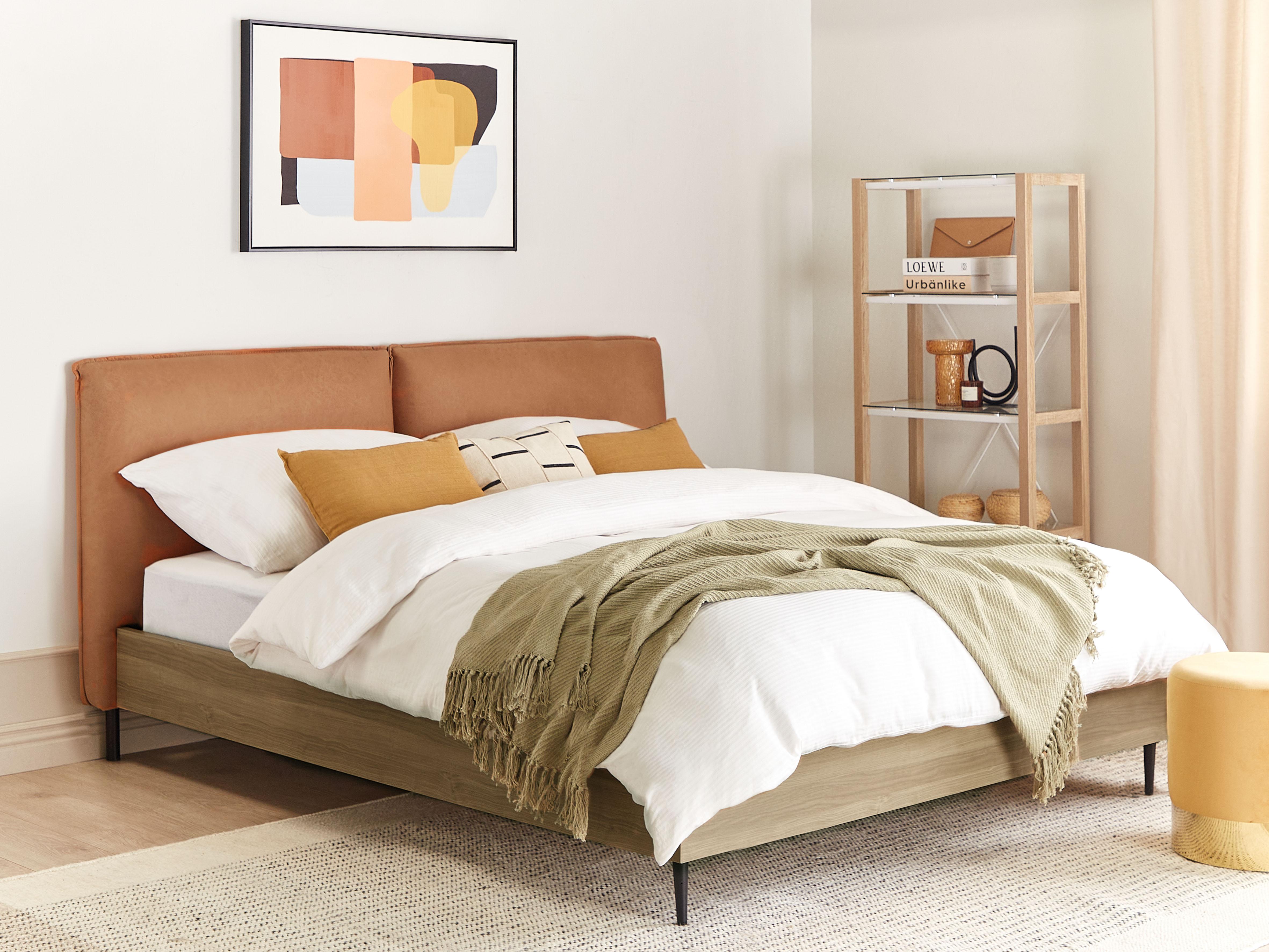 Bed Kunstleer LIMANTON 180 x 200 cm Goudbruin