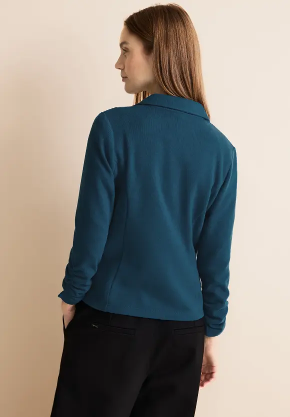 Basic Blazer mit Raffungen - bright turquoise