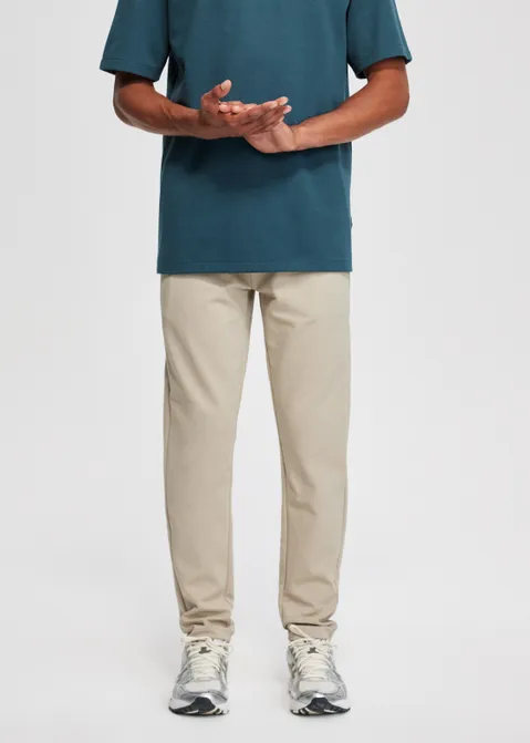 Pantalon met slim fit bruin (TAU.L)