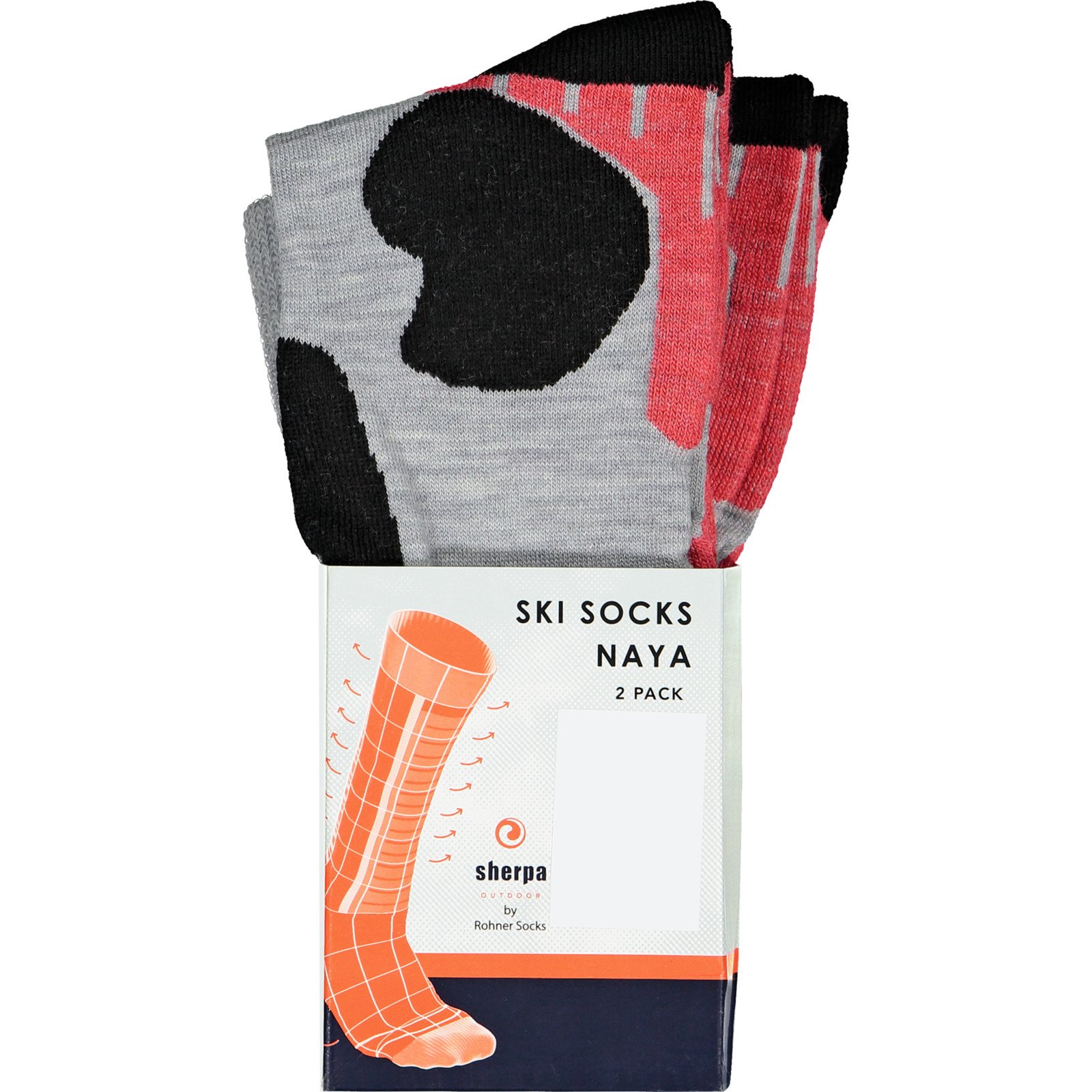 Sherpa Unisex-Skisocken Naya, 2 Paar
