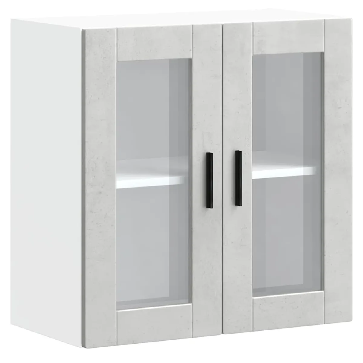 vidaXL Armoire murale de cuisine Porto - Gris béton