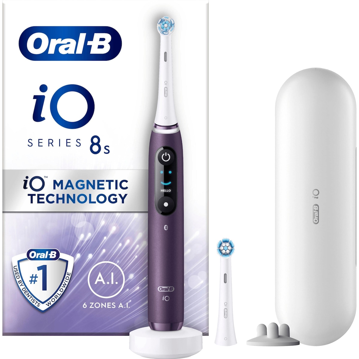 Oral-B iO 8s elektrisk tannbørste 387064 (fiolett)
