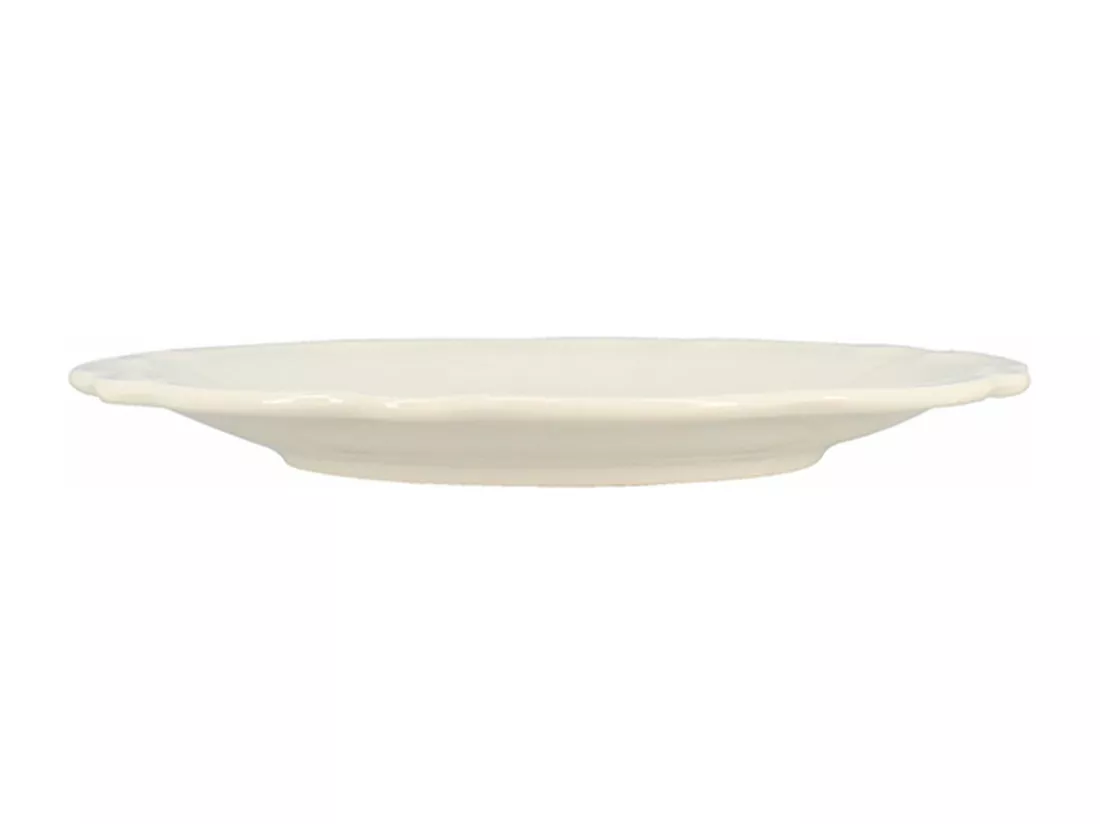 Novastyl - Lot 6 Assiettes Desserts Charlotte 20cm En Gres Blanc