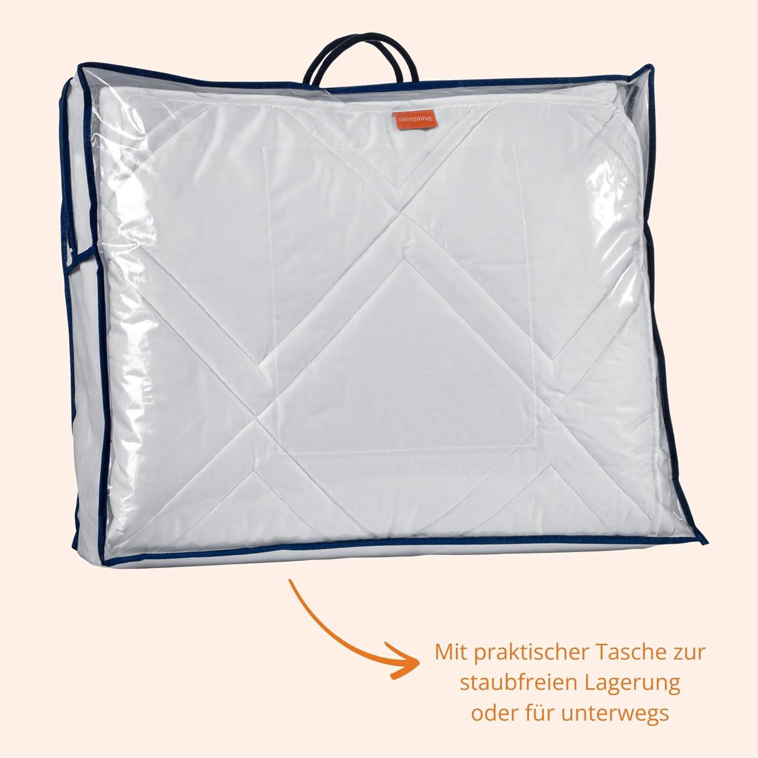 sleepling Bettdecke Kamelhaar 155x220 cm, Kamelhaardecke, Winterdecke Warm, Kamel Decke, Winterbettdecke 155 x 220, Bezug aus Baumwolle, Made in Germany, Ökotex