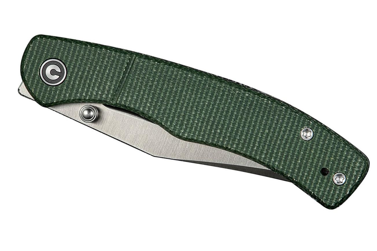Civivi Clingman C23065-4 Satin Finished Nitro-V Green Canvas Micarta, zakmes, Taylor Martin design