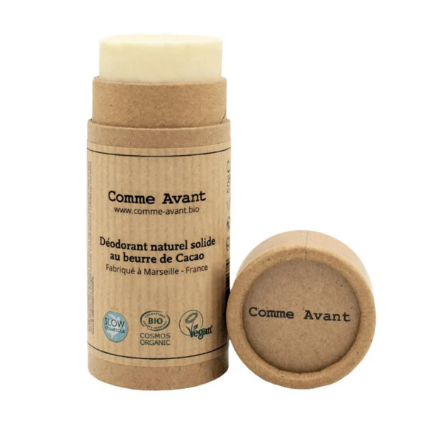 Comme Avant Déodorant Solide au Beurre de Cacao - Brut sans parfum 60 g