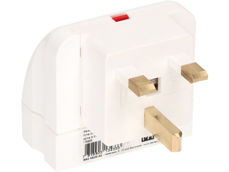 Max Hauri Reiseadapter Grossbritannien / Typ 13, 3-polig, W Steckdosenadapter