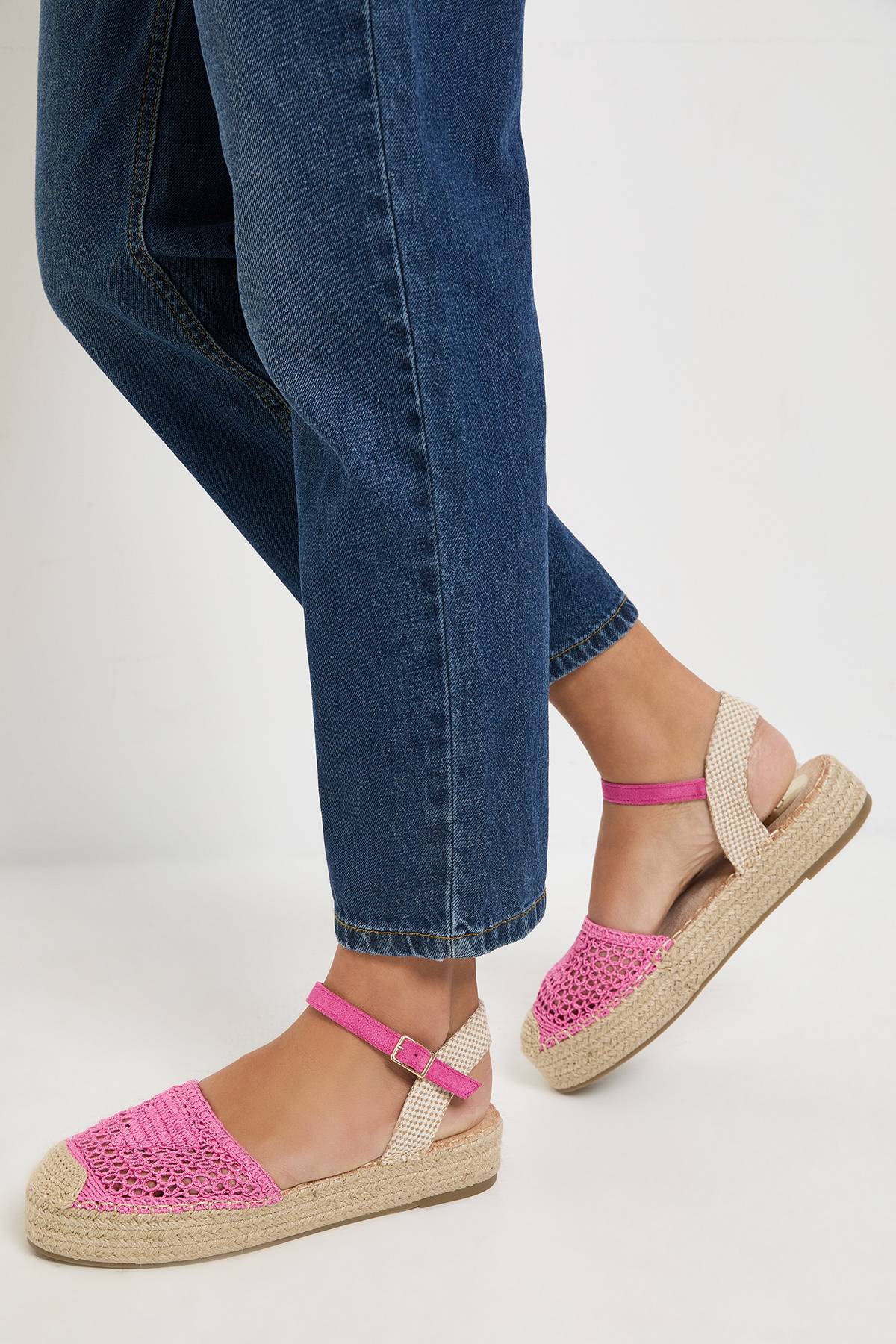 Oasis Sandales Espadrilles Tissées Sidnie Avec Détail Crochet