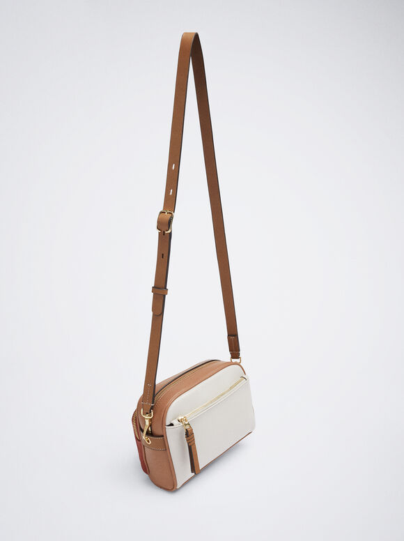 Bolsa de ombro color block - Rosa