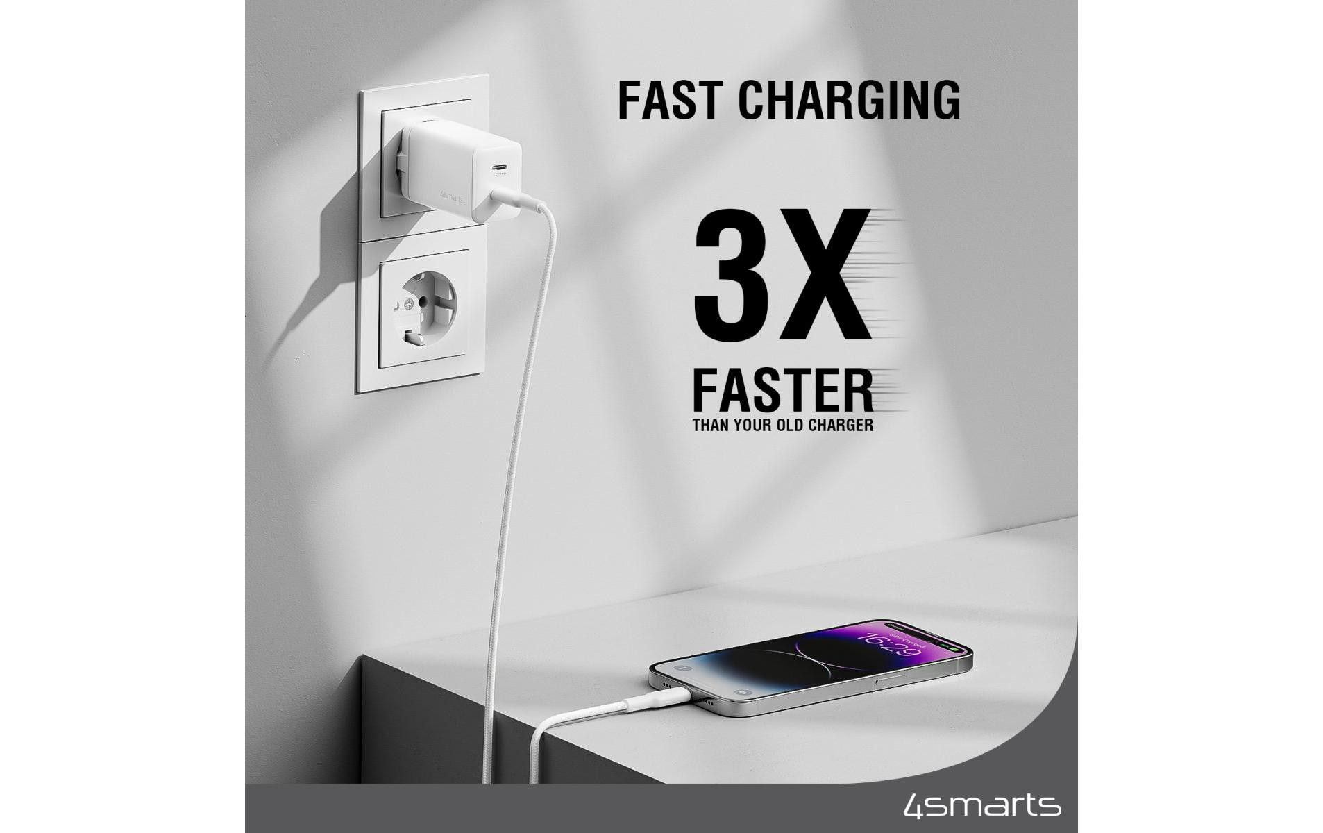 USB-Wandladegerät PDPlug Dual 2x USB-C 45 W GaNSchnelles Ladegerät mit 2x USB-C-Anschlüssen