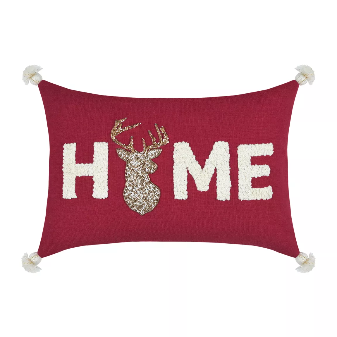Coussin rectangulaire coton (35 x 50 cm) Finna Rouge