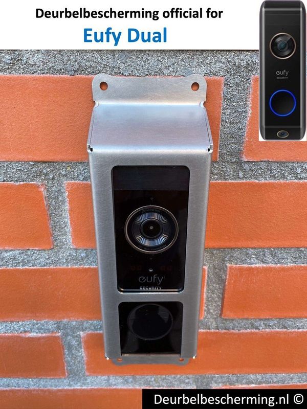Eufy - Dual 2 Pro - Deurbelbescherming - RVS Zilver - Anti-diefstal Cover