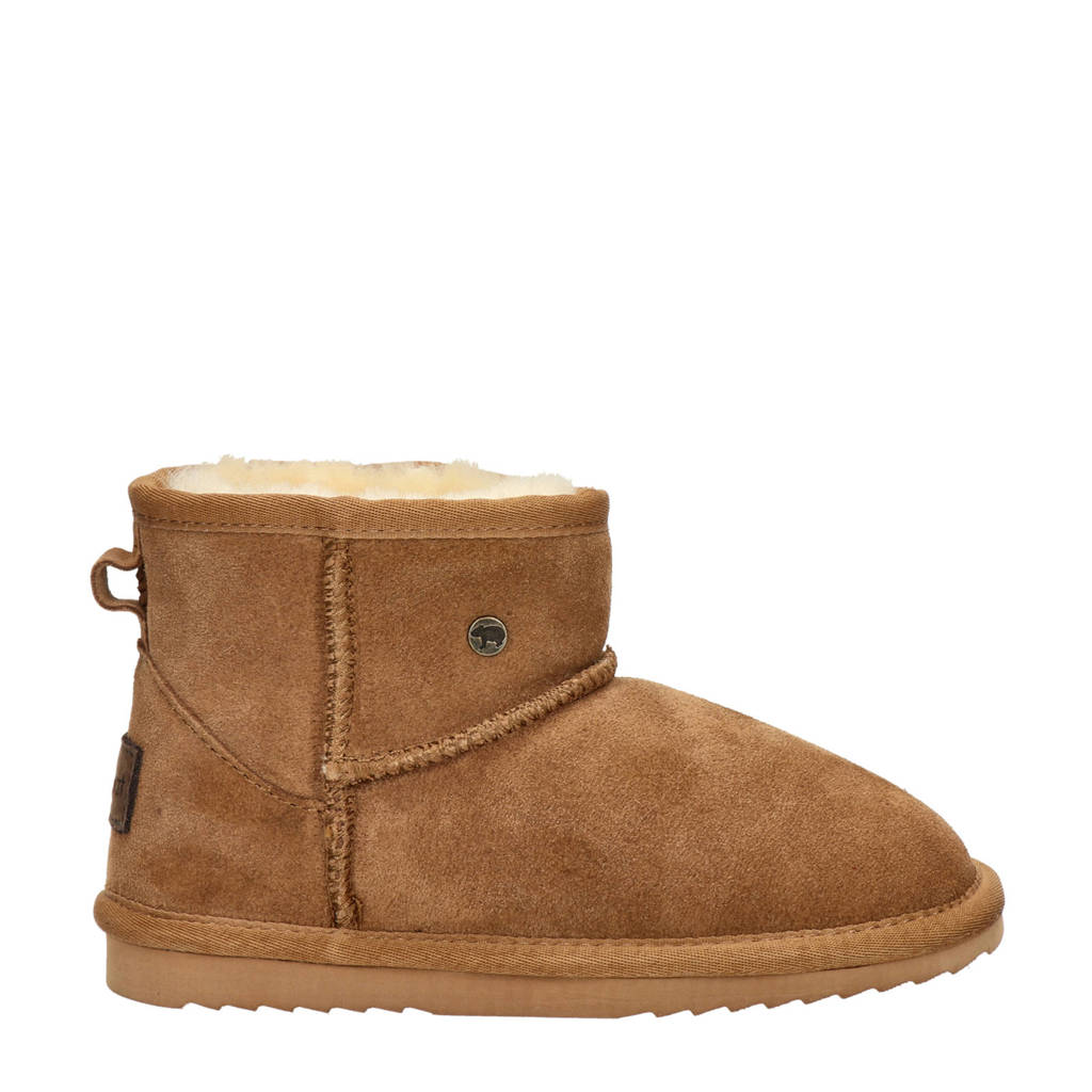 Warmbat Australia Wallabygevoerde suède enkelboots camel