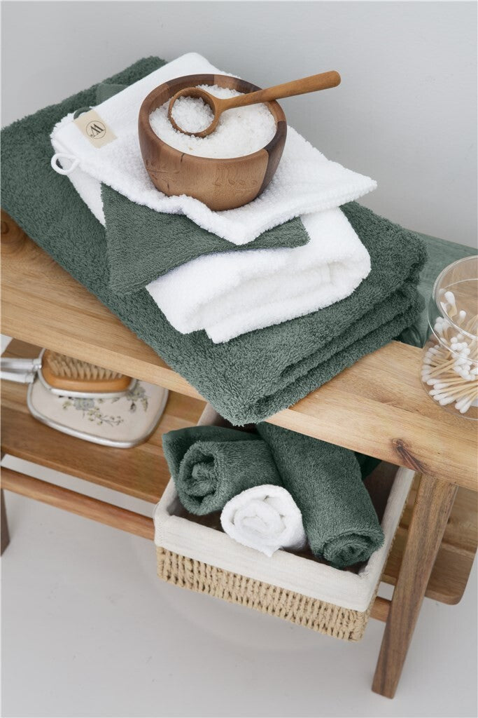 Walra - Gastendoek Soft Cotton (PP) - 2x 30x50 - Legergroen