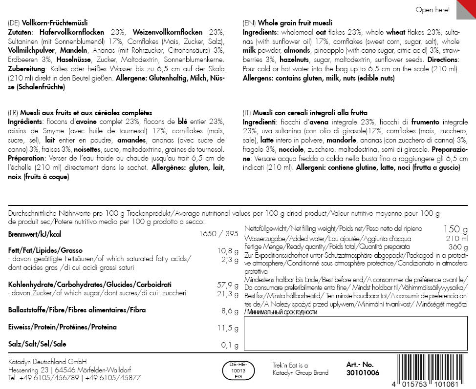 Trek'n Eat Vollkornfrüchtemüsli