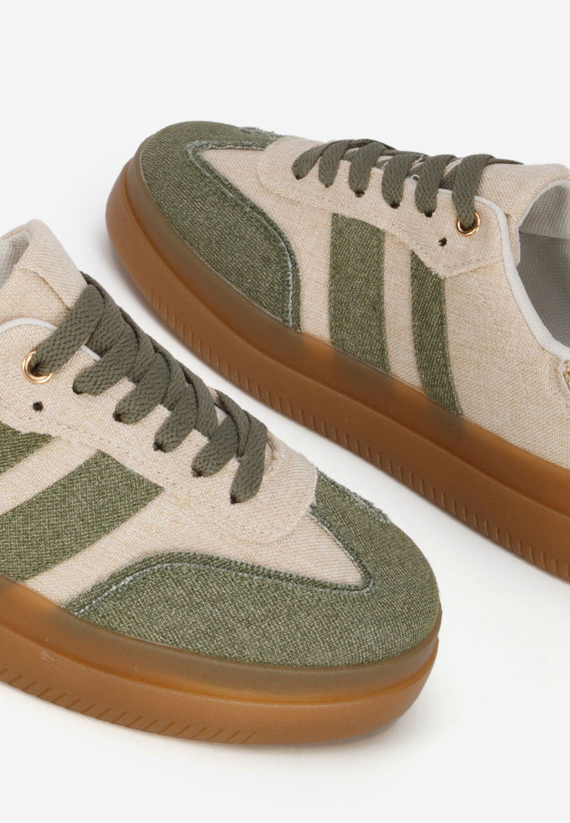 Baskets pour femme vert Deenia