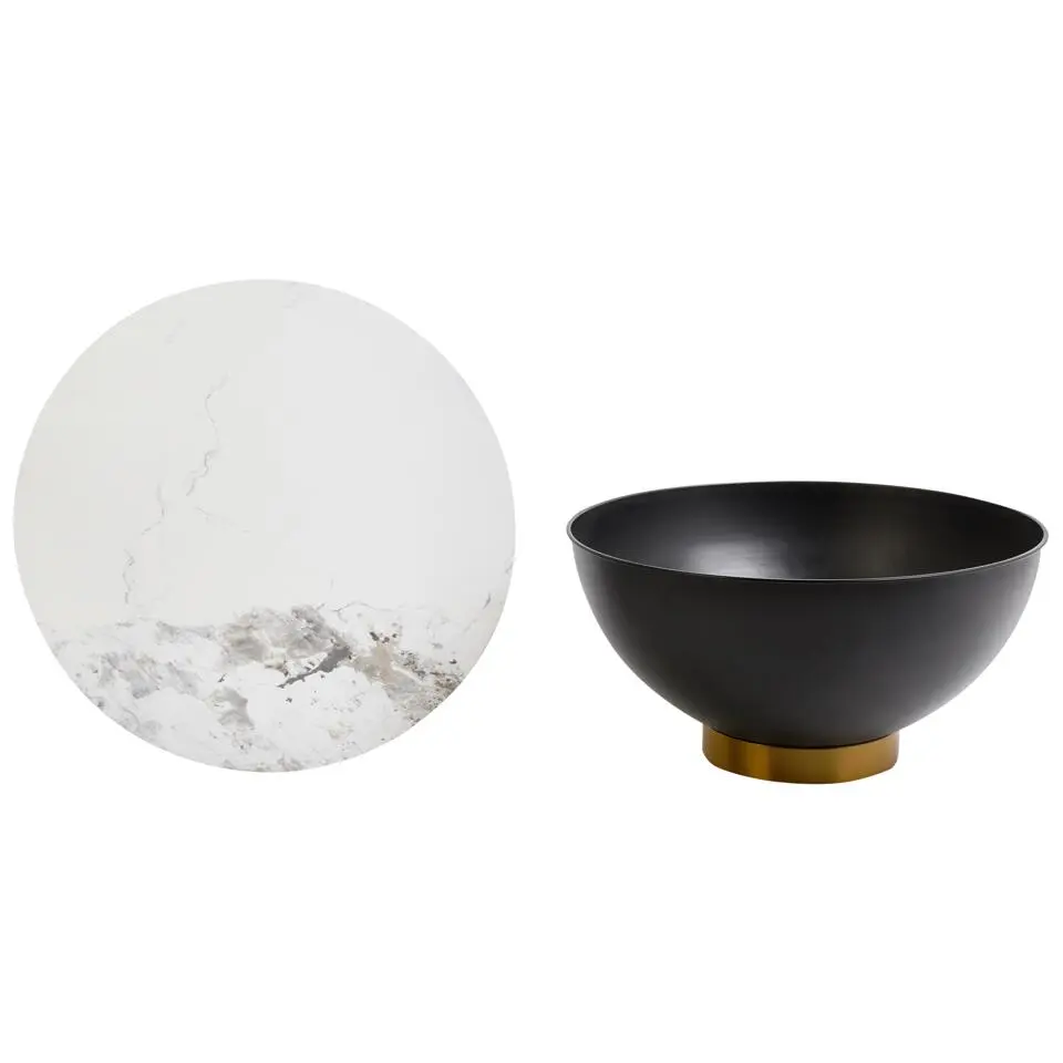 NADINE - Salontafel - Lichtbeige - Gesinterde steen