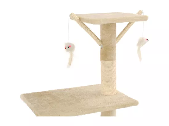 Arbre à chat avec griffoirs en sisal 138 cm Beige