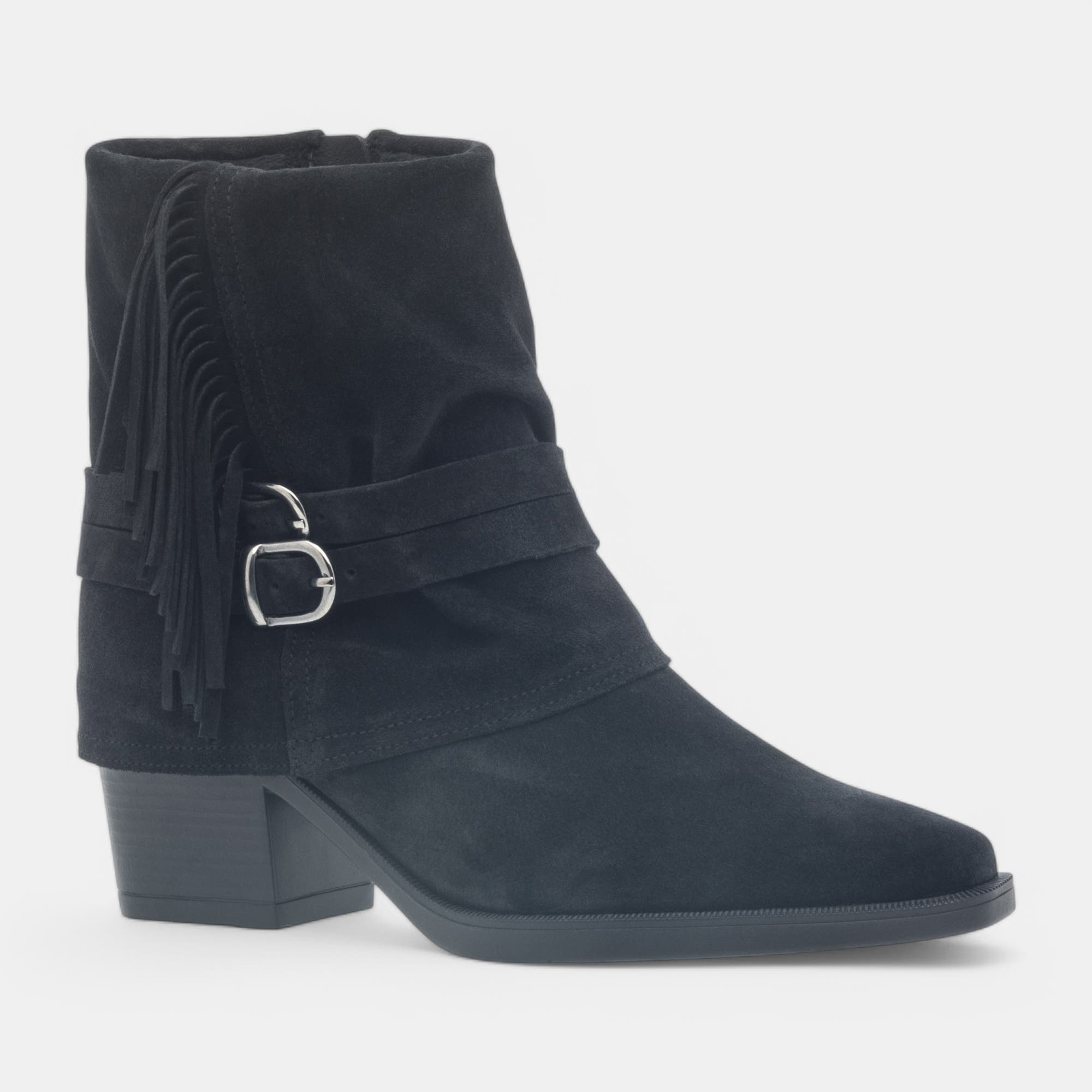 Santiags à talon Femme en cuir noir