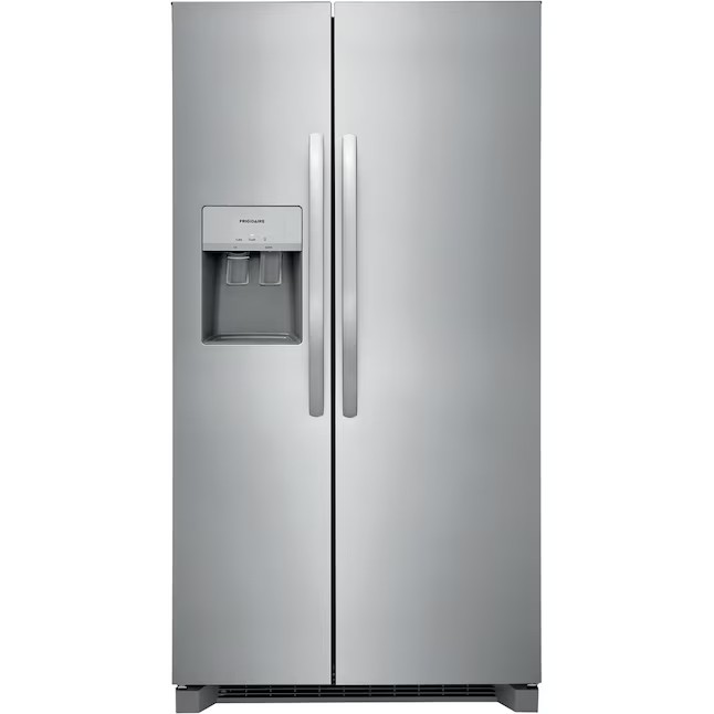 Refrigerador Frigidaire Side-by-Side de 25,6 pés cúbicos com máquina de gelo (aço inoxidável resistente a impressões digitais) ENERGY STAR